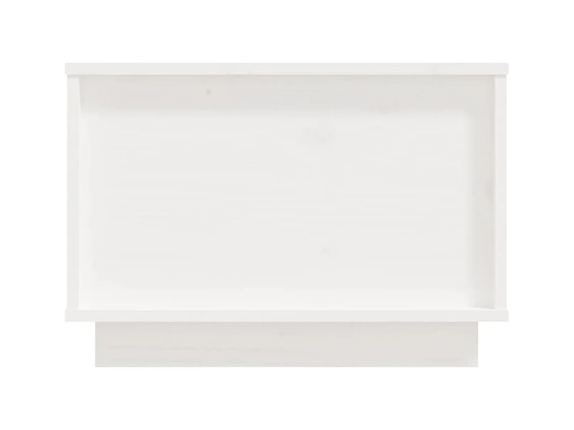 Table basse Blanc 40x50x35 cm Bois massif de pin