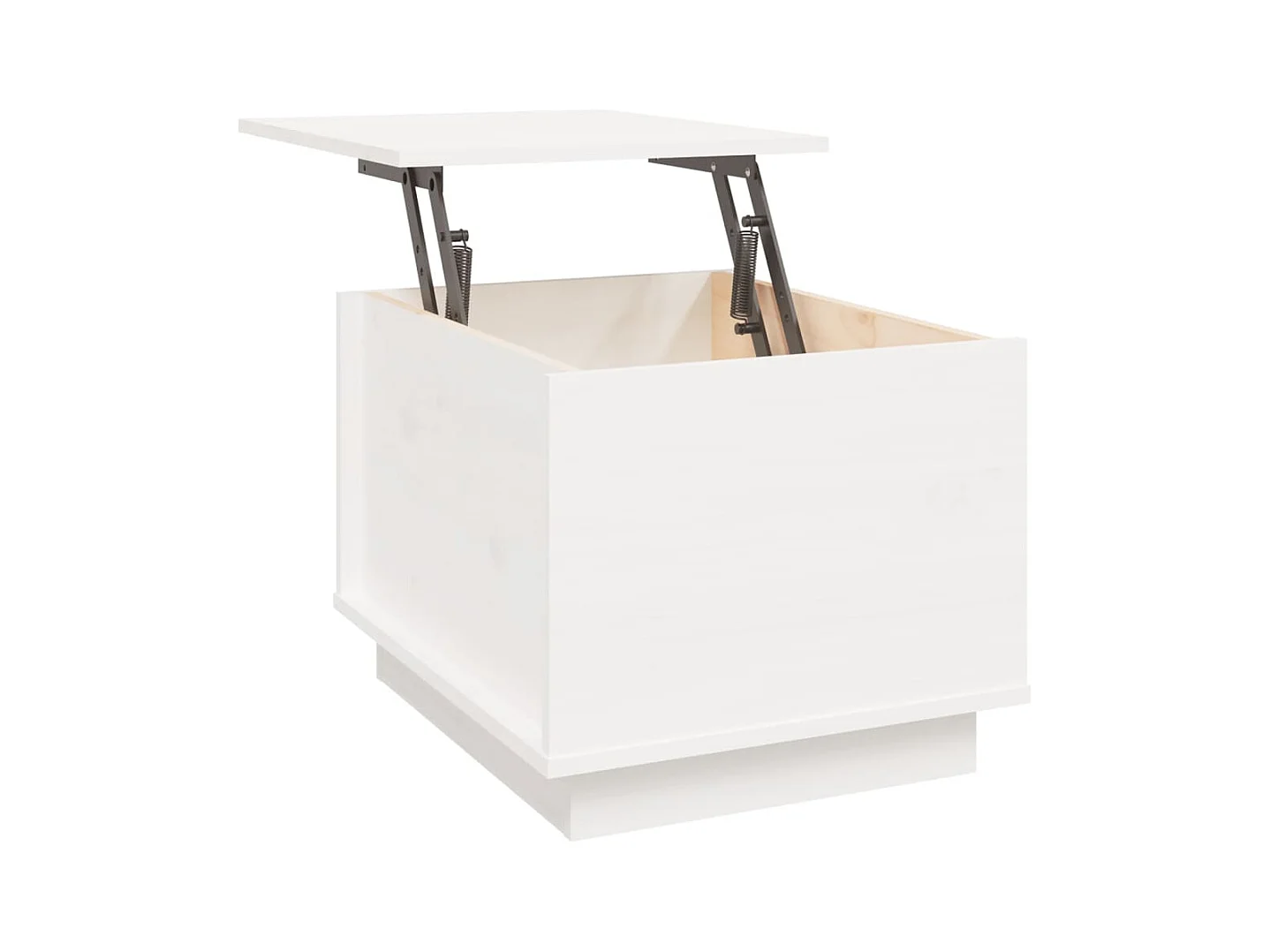 Table basse Blanc 40x50x35 cm Bois massif de pin