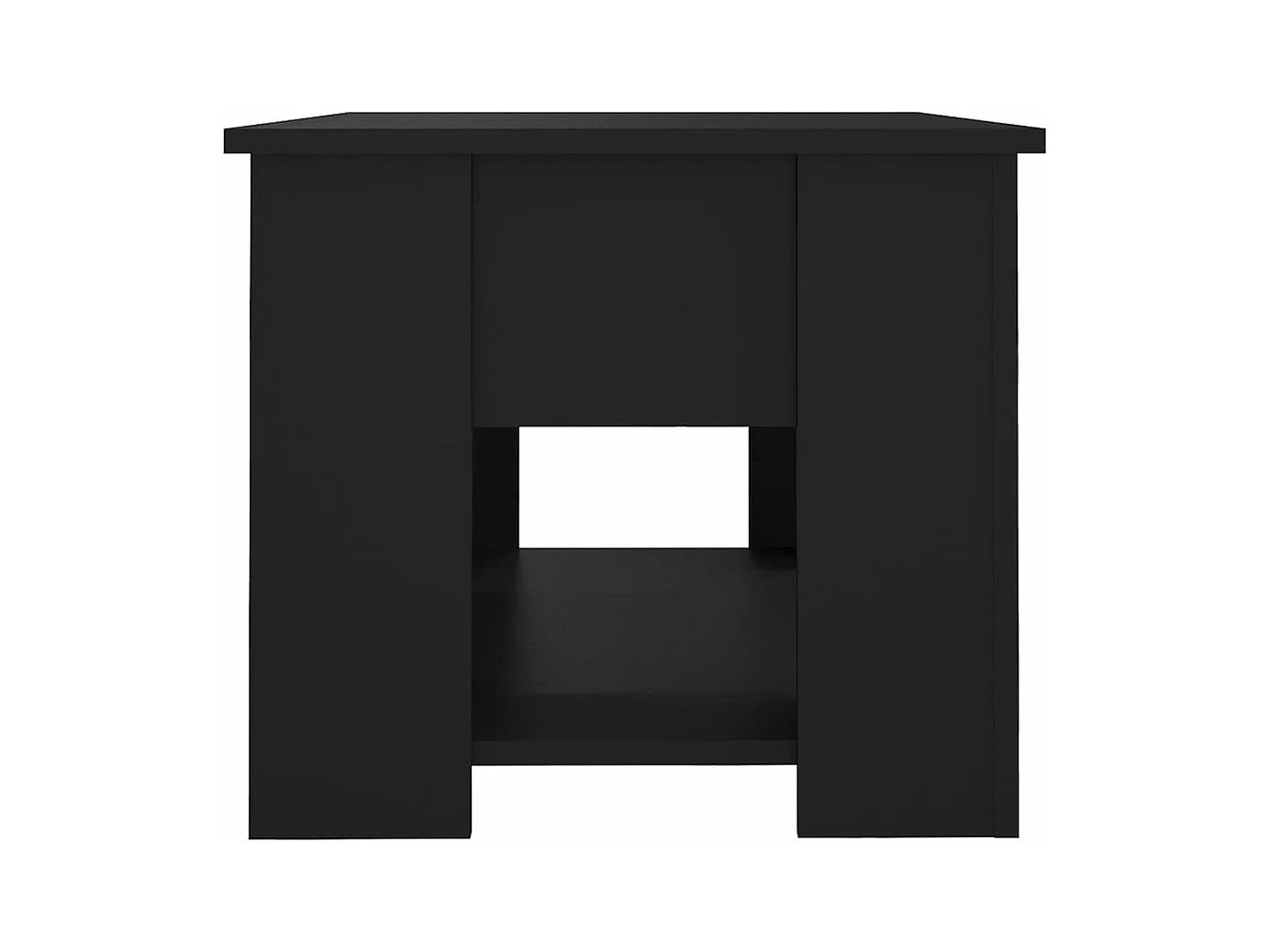 Table basse Noir 79x49x41 cm Bois d'ingénierie