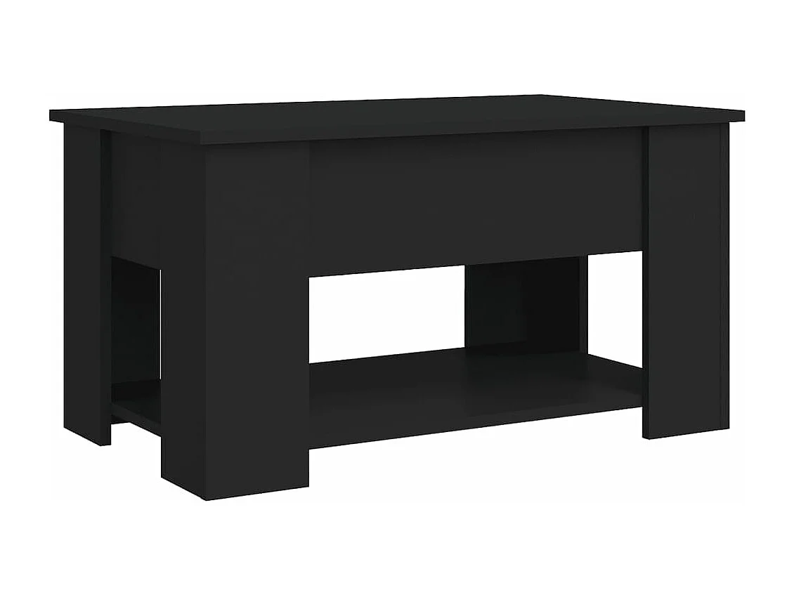 Table basse Noir 79x49x41 cm Bois d'ingénierie