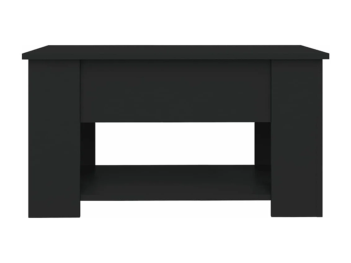 Table basse Noir 79x49x41 cm Bois d'ingénierie