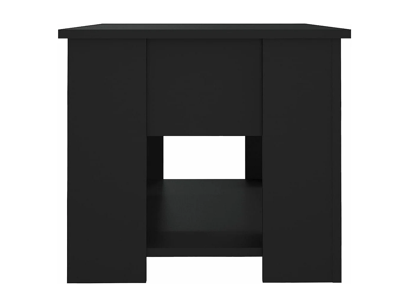 Table basse Noir 79x49x41 cm Bois d'ingénierie