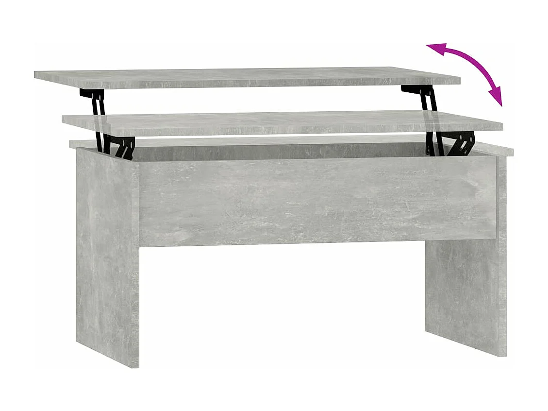 Table basse Gris béton 80x50,5x41,5 cm Bois d'ingénierie