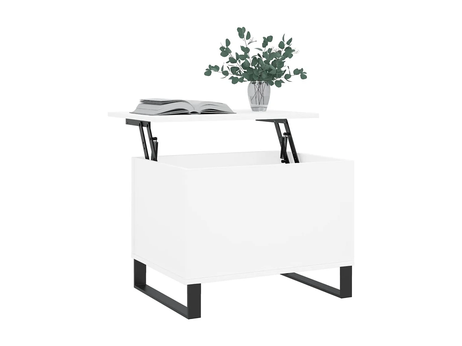 Salontafel 60x44,5x45 cm bewerkt hout wit