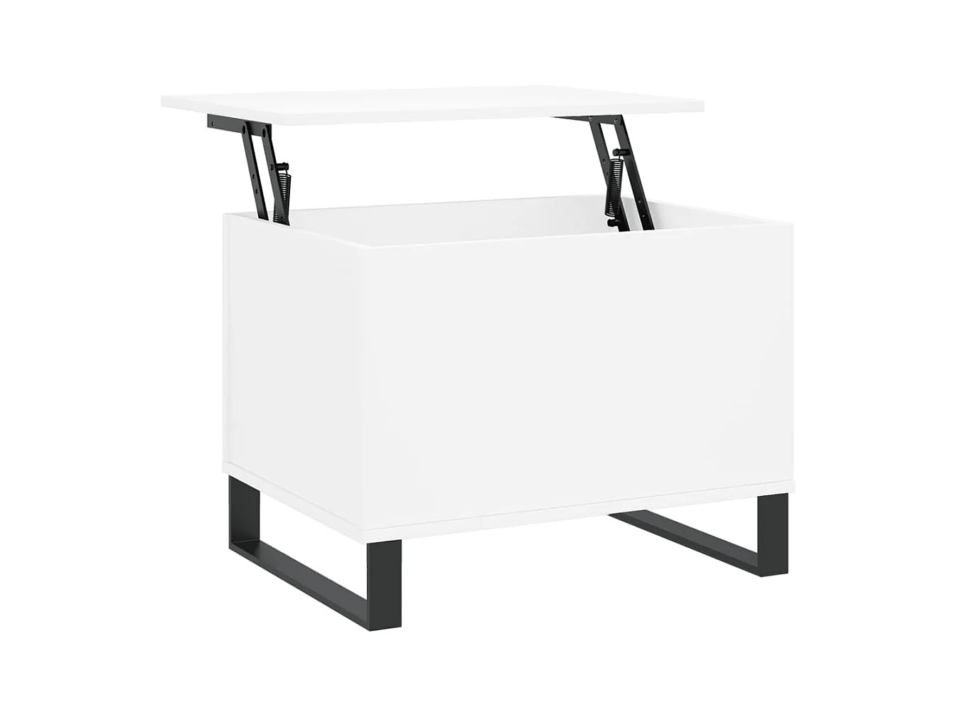 Table basse Blanc 60x44,5x45 cm Bois d'ingénierie