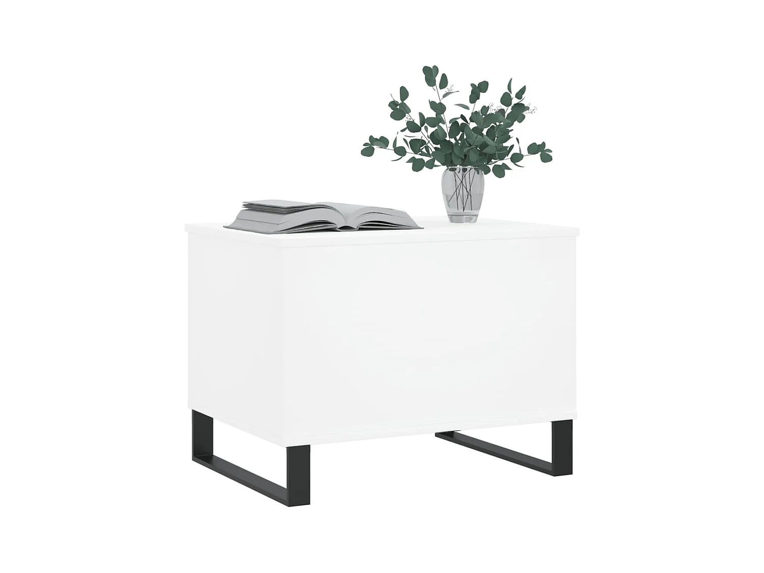 Table basse Blanc 60x44,5x45 cm Bois d'ingénierie