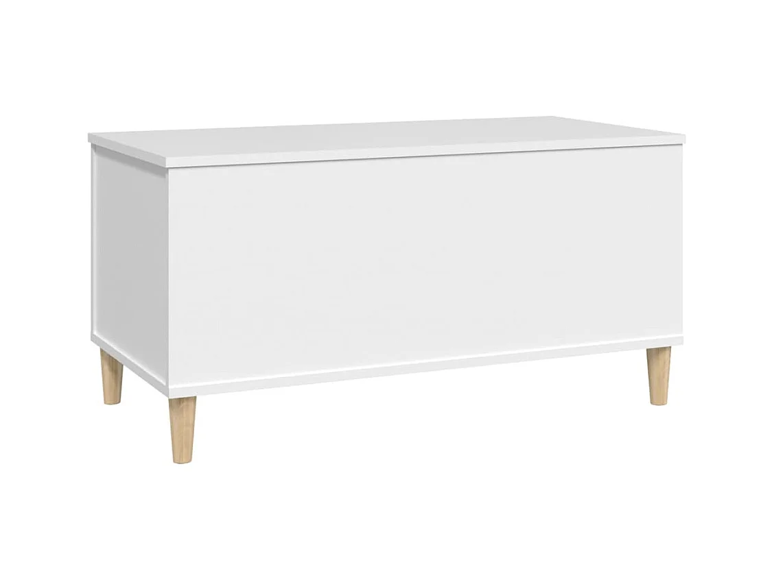 Table basse Blanc 90x44,5x45 cm Bois d'ingénierie