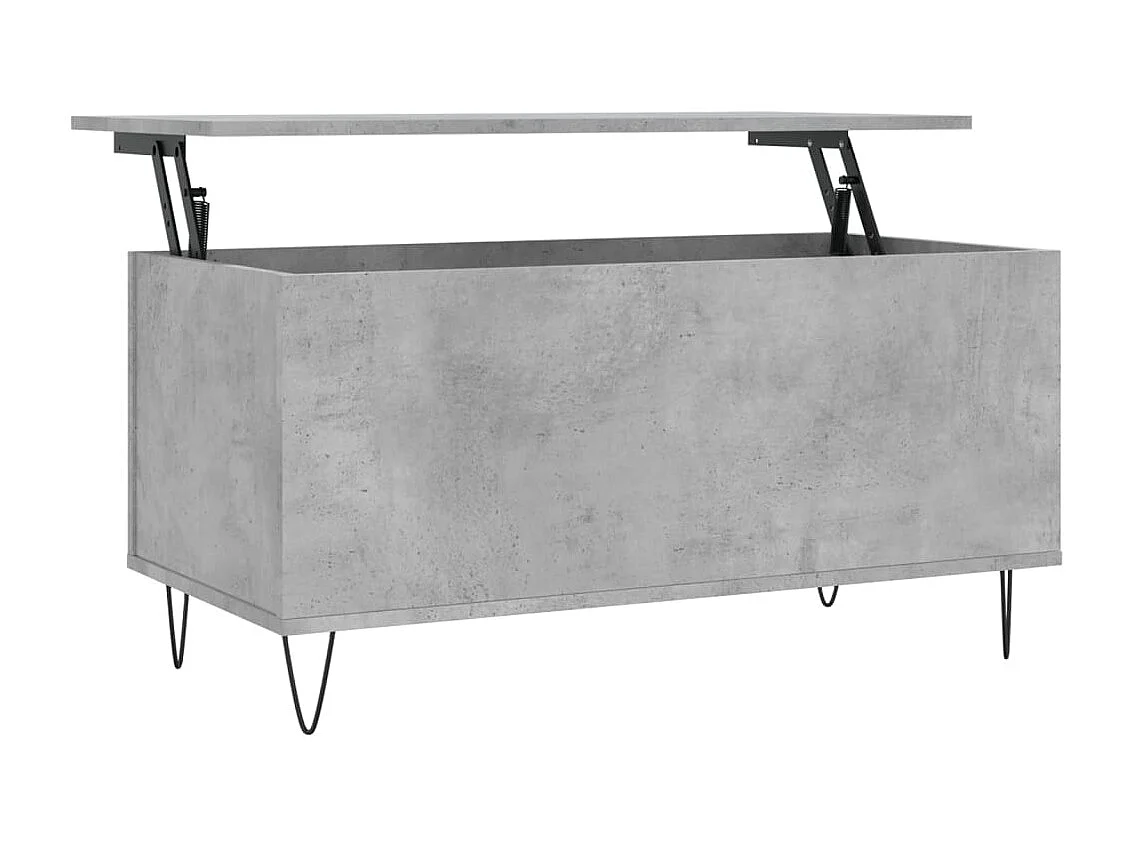 Table basse Gris béton 90x44,5x45 cm Bois d'ingénierie