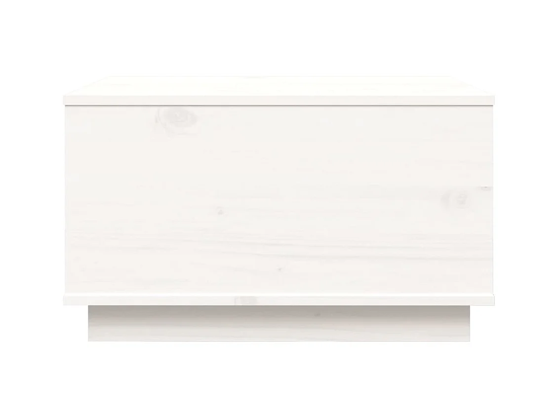 Salontafel 60x50x35 cm massief grenenhout wit