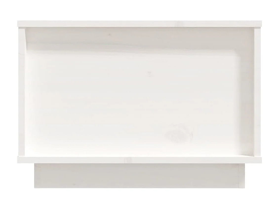 Salontafel 60x50x35 cm massief grenenhout wit