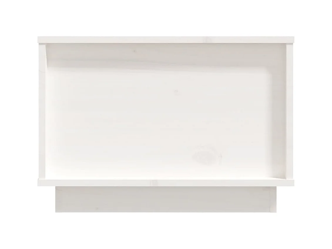 Table basse Blanc 60x50x35 cm Bois massif de pin
