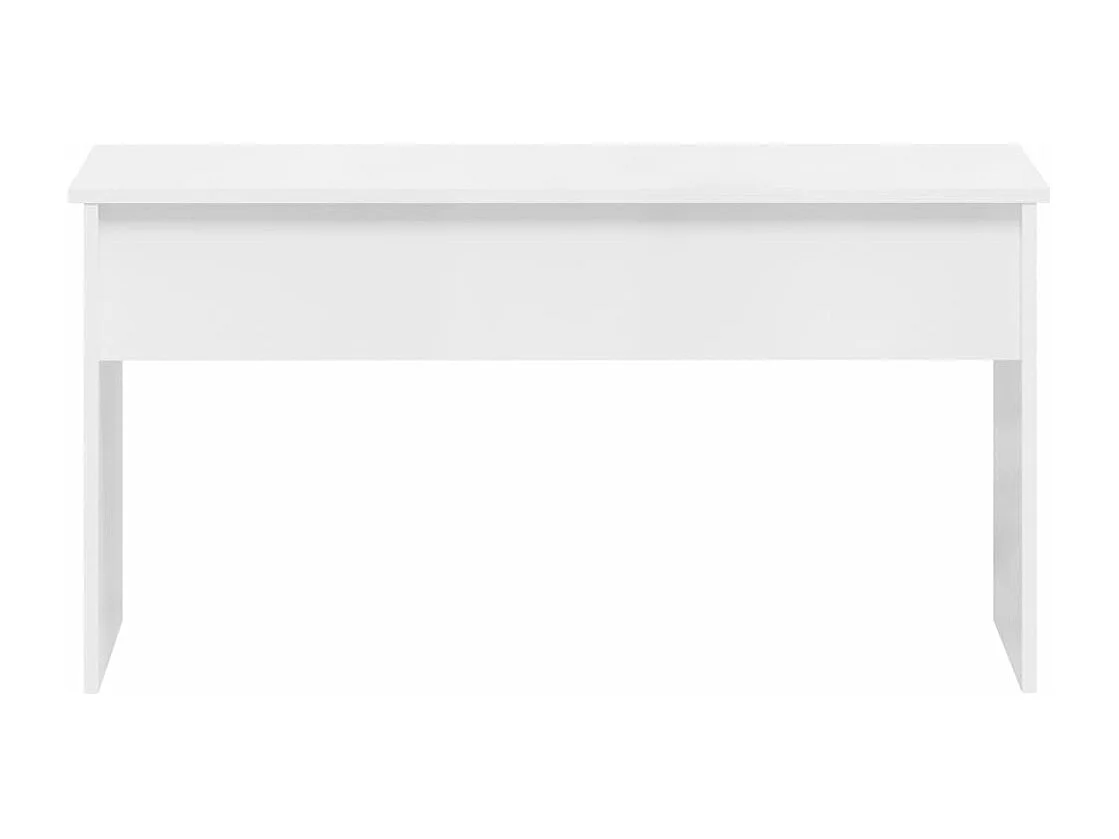 Mesa de centro contrachapada blanco brillante 102x50,5x52,5 cm