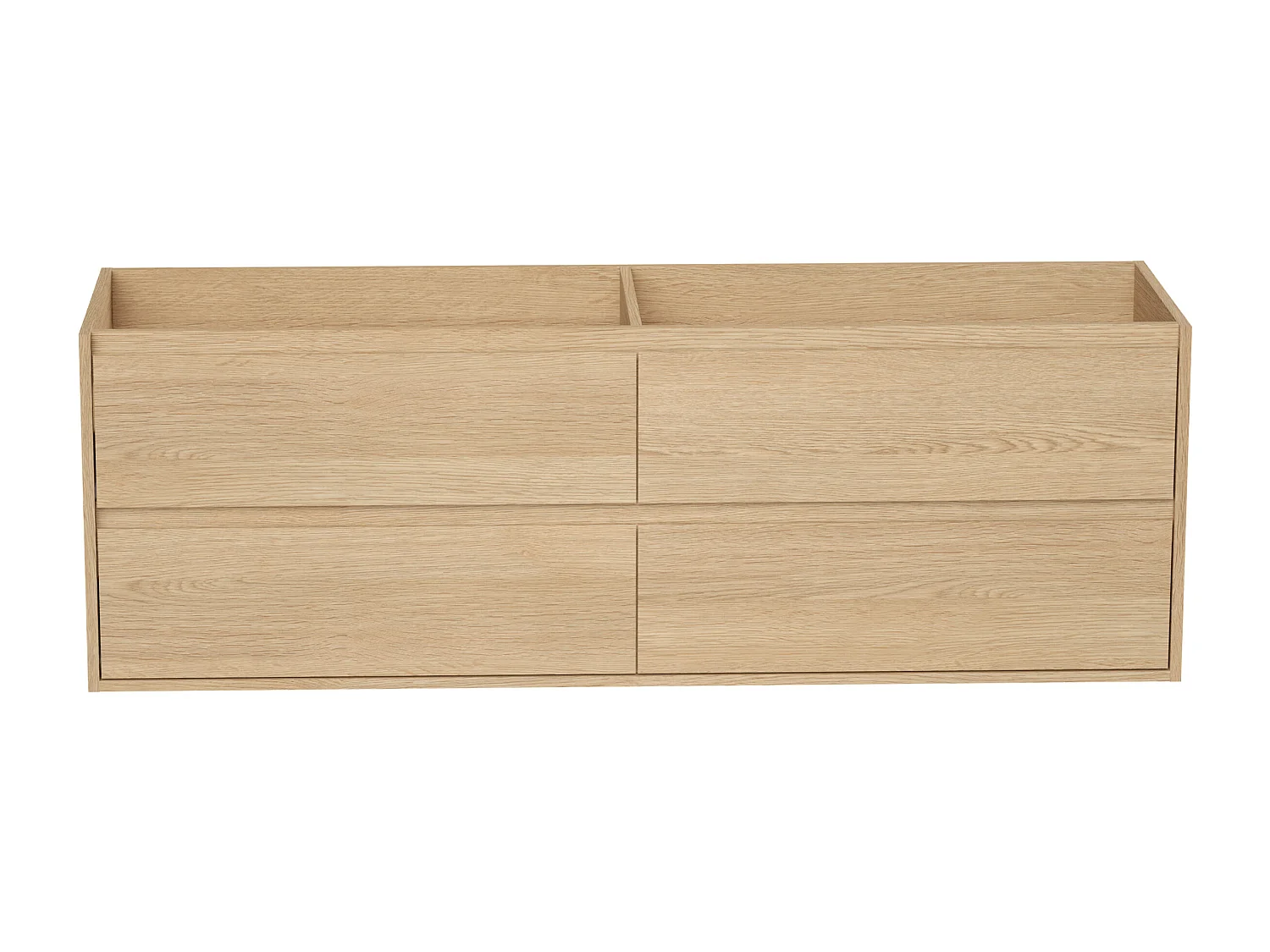 Meubel onder wastafel - Eikenfineer - 150 cm - MILIPAM