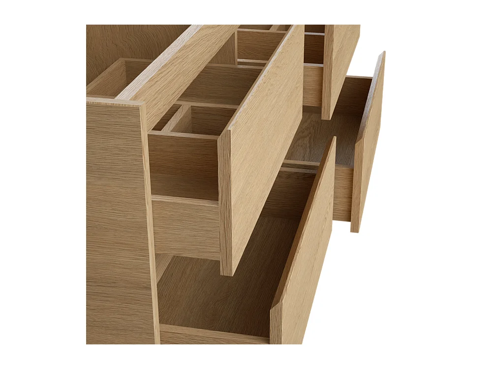 Meubel onder wastafel - Eikenfineer - 150 cm - MILIPAM