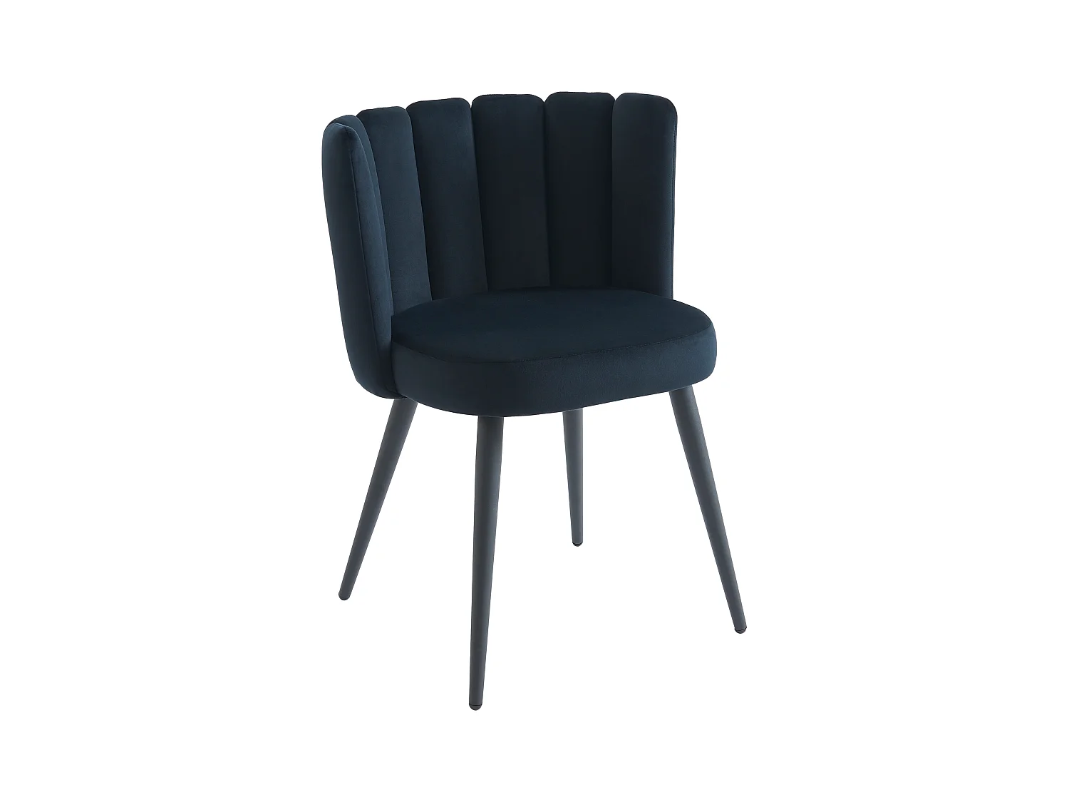 Set van 6 stoelen van velours en metaal - Zwart - PRANILLA van Pascal MORABITO