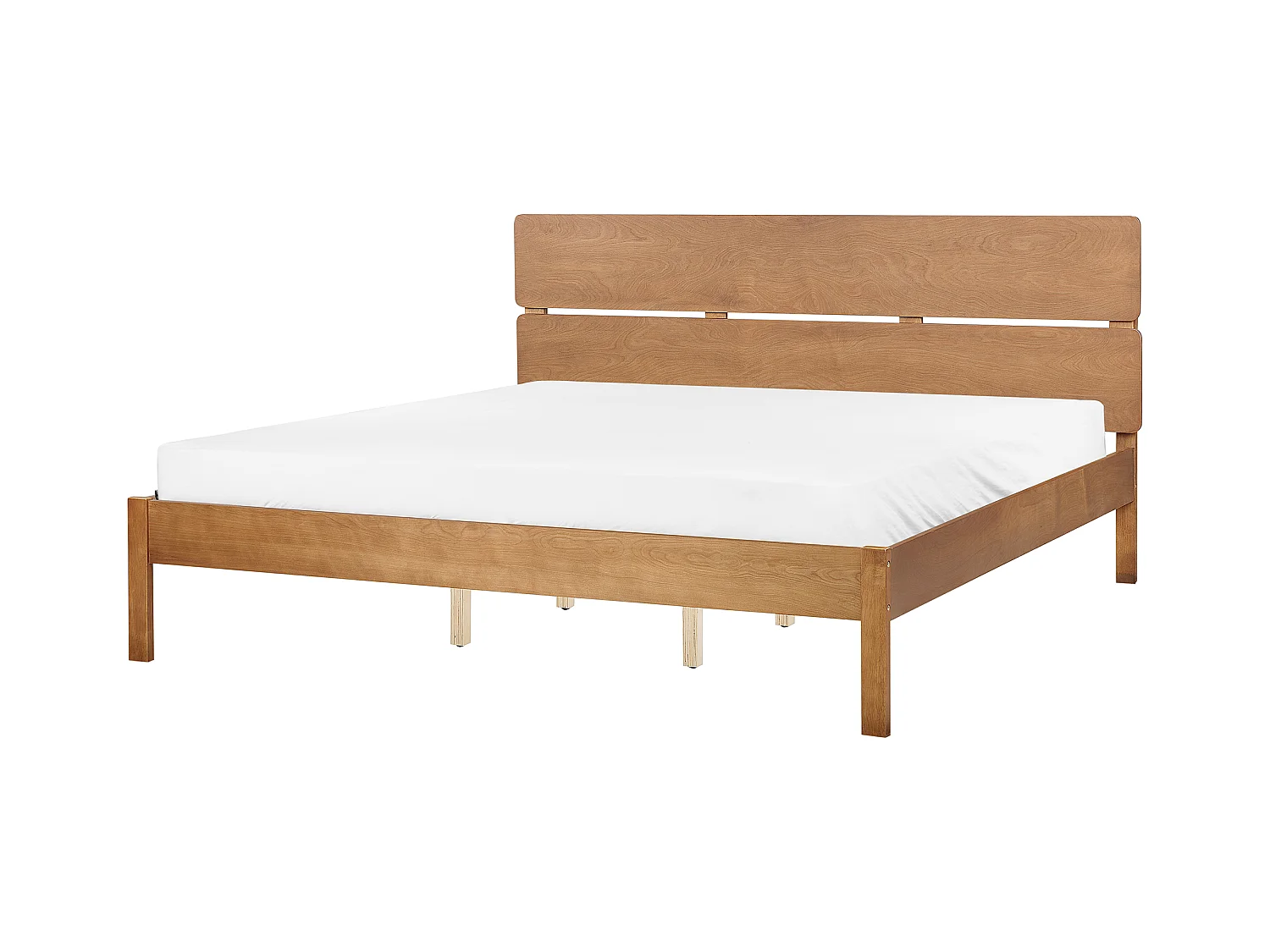 Lit avec LED Bois BOISSET 180 x 200 cm Marron foncé