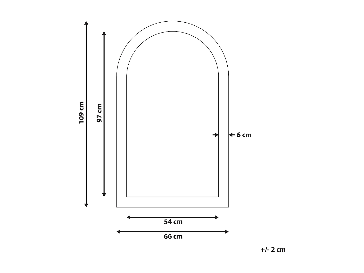 Miroir MELAY 66 cm 109 cm Bois Bleu