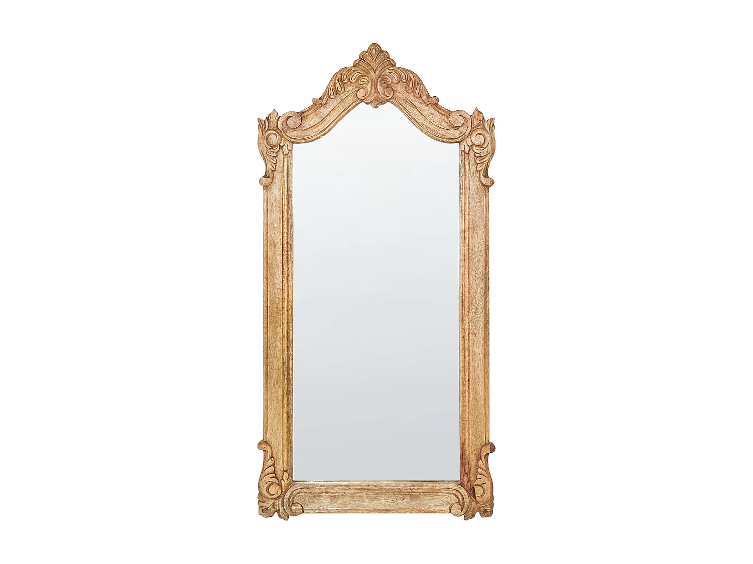 Wandspiegel MABLY 62 cm 123 cm Hout Natuurlijk