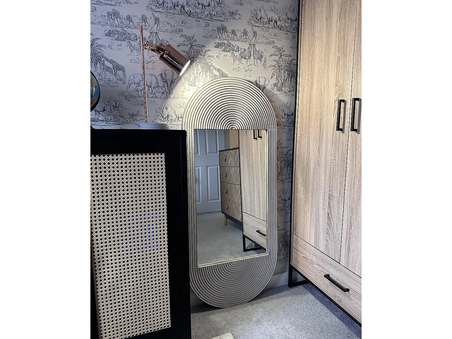 Miroir BRIANT 56 cm 130 cm Bois Blanc