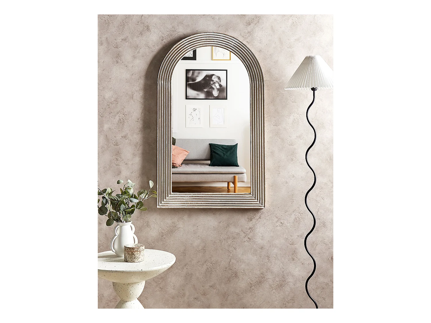 Espejo CHANDON 65 cm 107 cm Madera Blanco