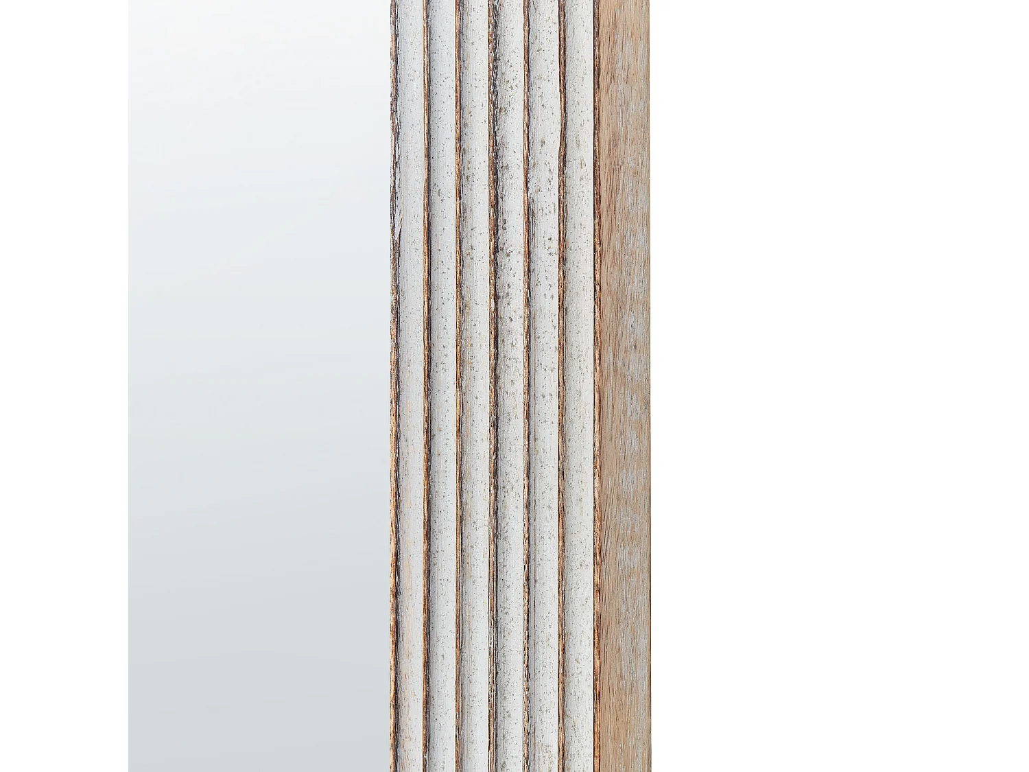 Miroir CHANDON 65 cm 107 cm Bois de manguier Blanc