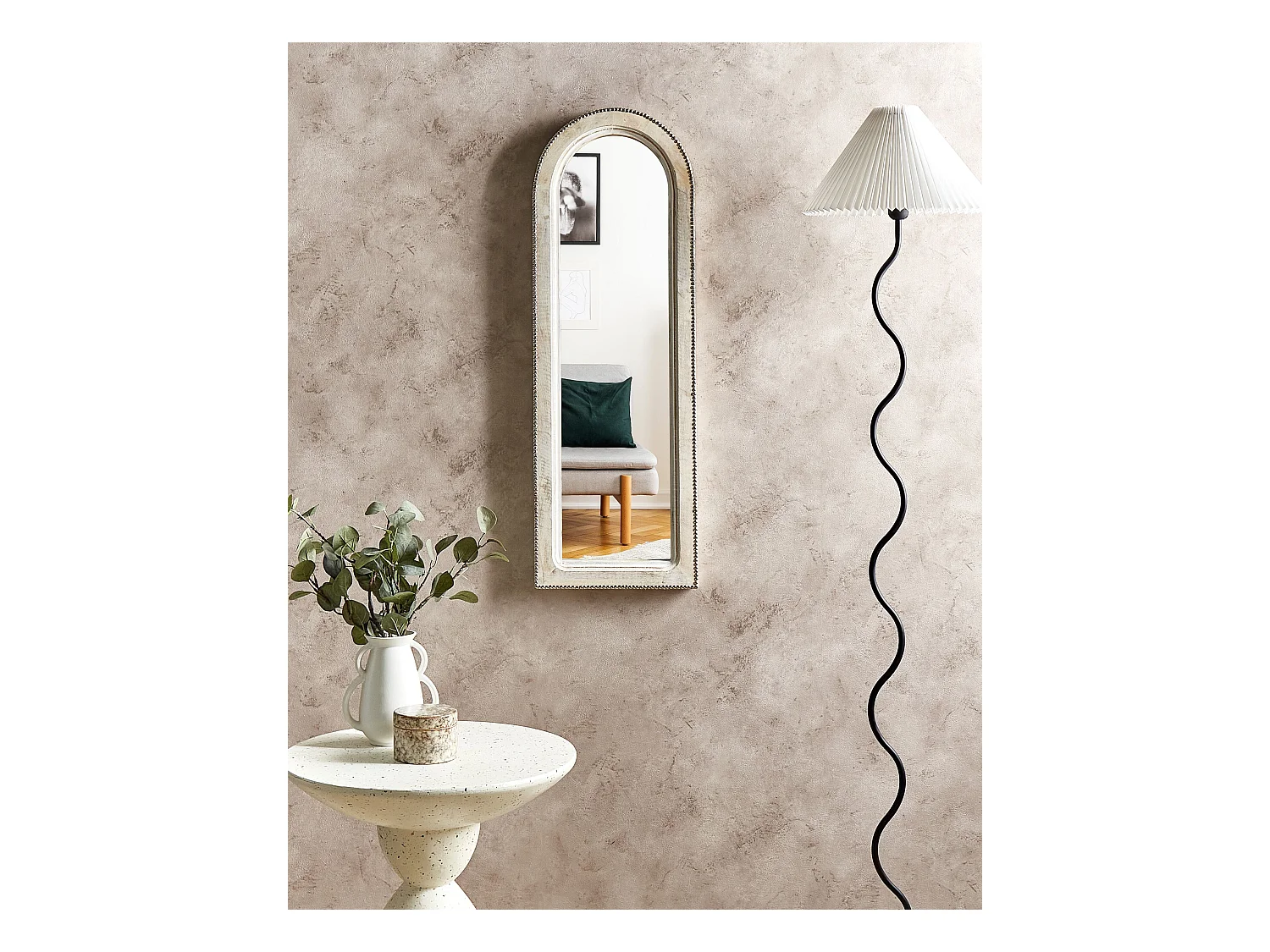 Espejo SARRY 31 cm 91 cm Madera Blanco