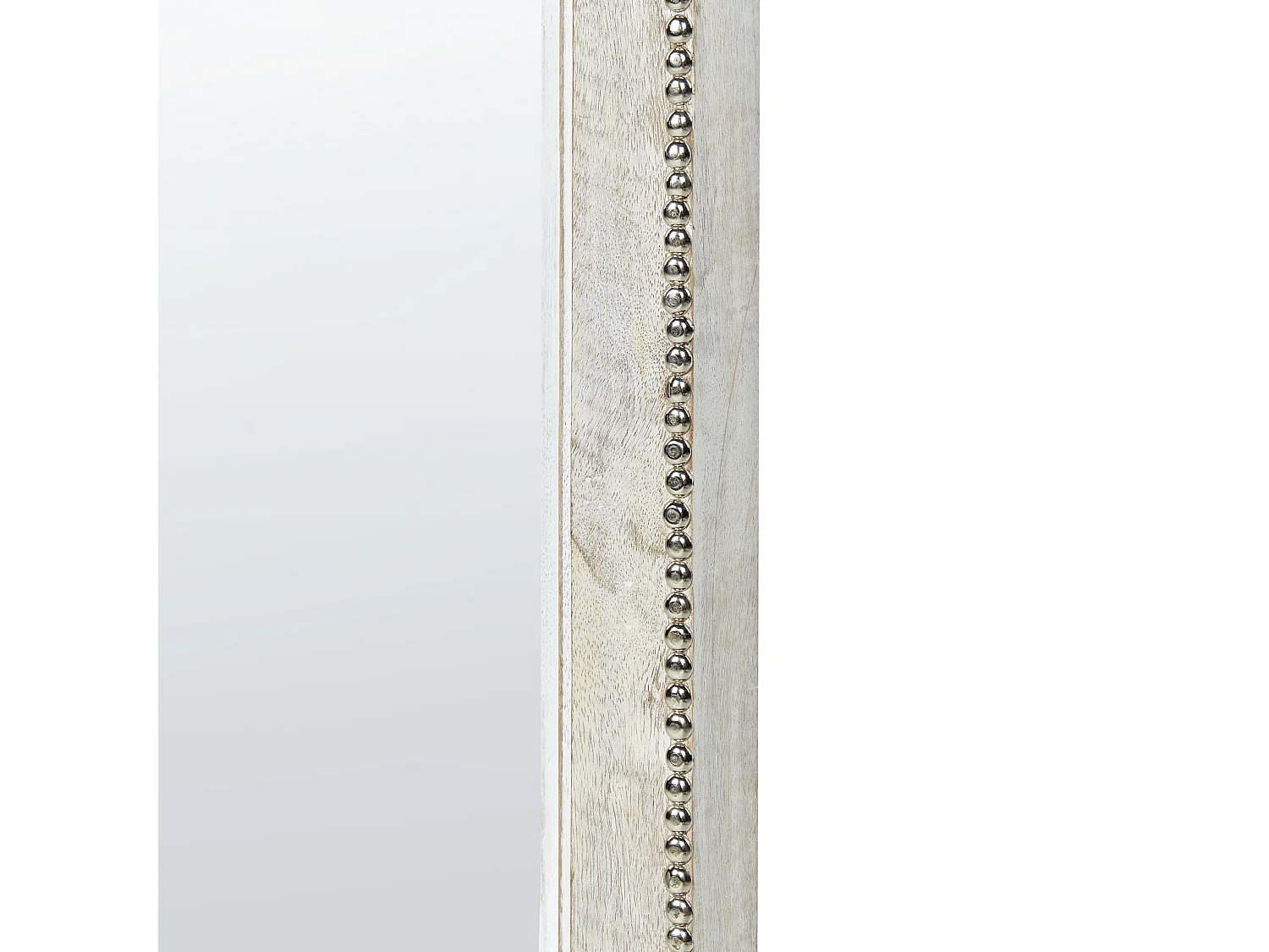 Lustro ścienne SARRY 31 cm 91 cm Drewno Biały