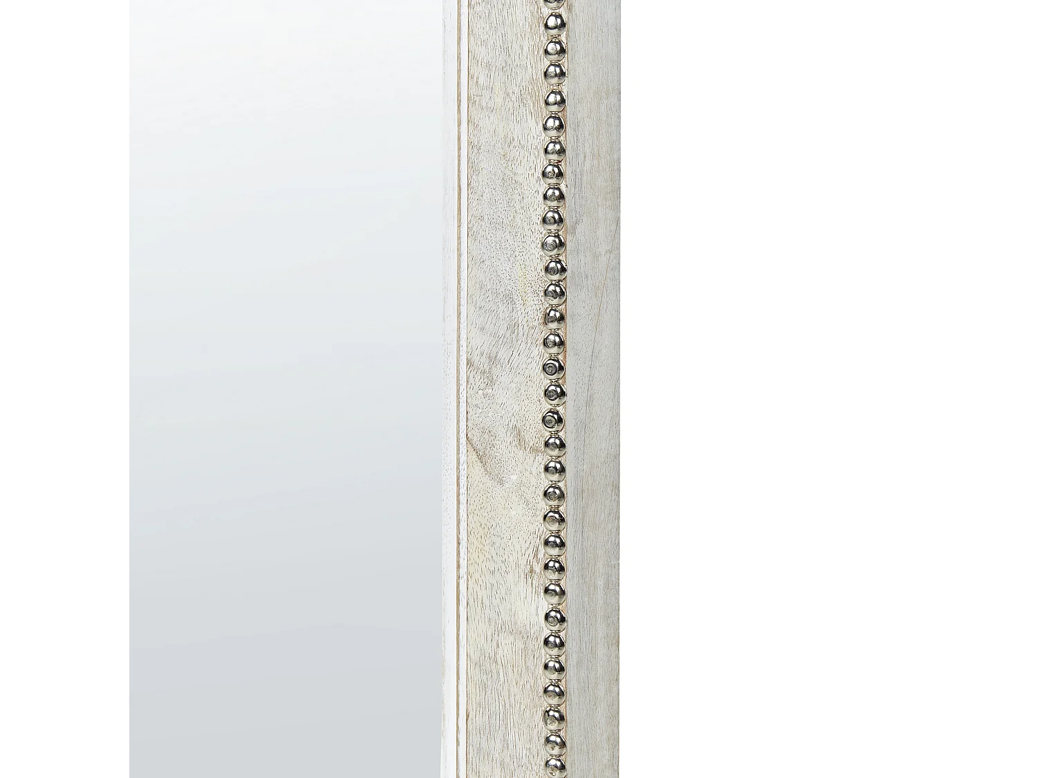 Wandspiegel Mangoholz weiß 31 x 91 cm Used Look Sarry