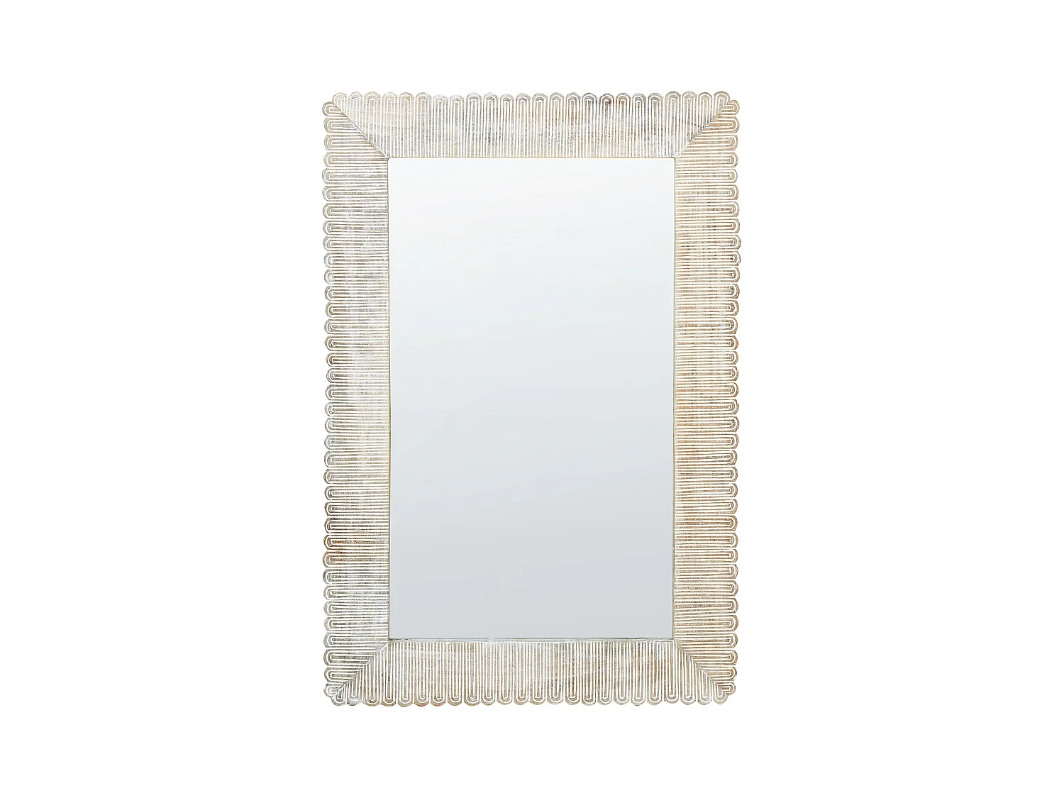 Miroir BAUGY 63 cm 94 cm Bois de manguier Blanc