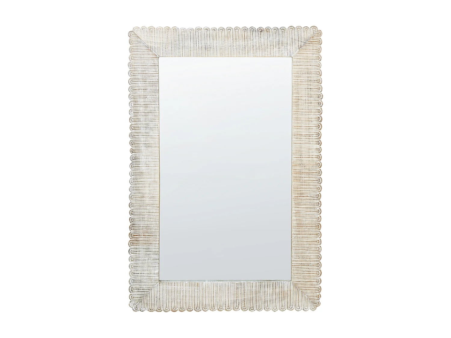 Miroir BAUGY 63 cm 94 cm Bois de manguier Blanc