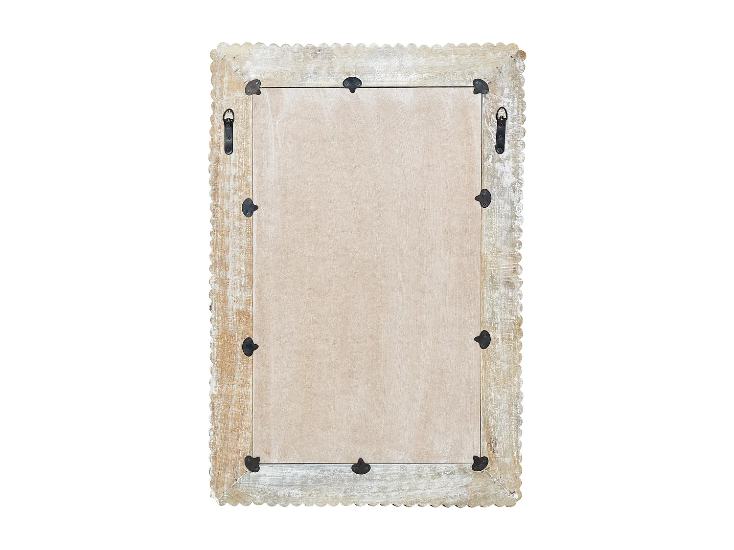 Miroir BAUGY 63 cm 94 cm Bois de manguier Blanc
