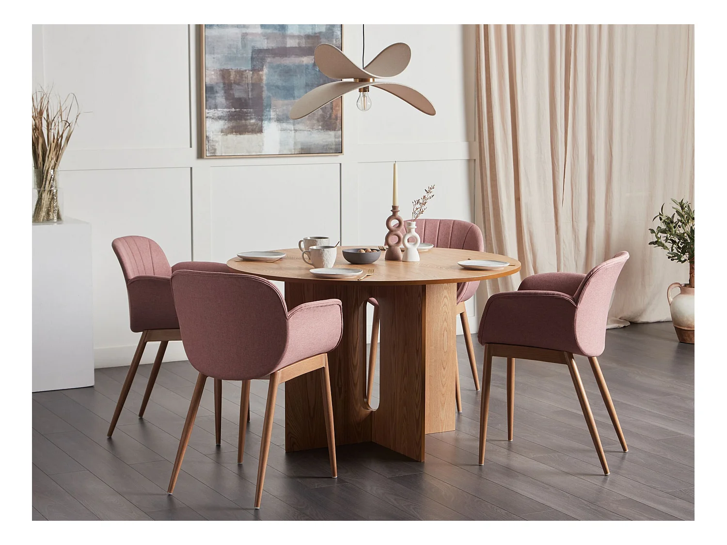 Table de repas CORAIL Frêne clair 120 cm 120 cm