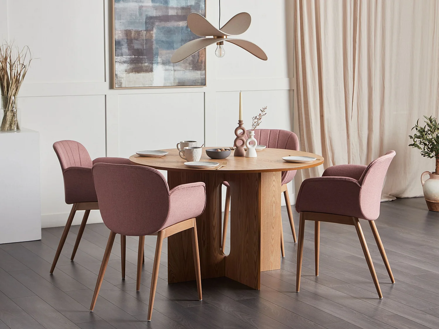 Table de repas CORAIL Frêne clair 120 cm 120 cm