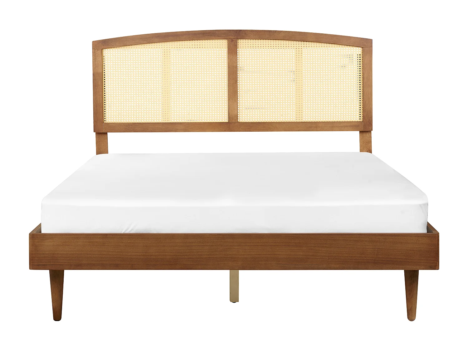 Lit avec LED Rotin VARZY 160 x 200 cm Marron