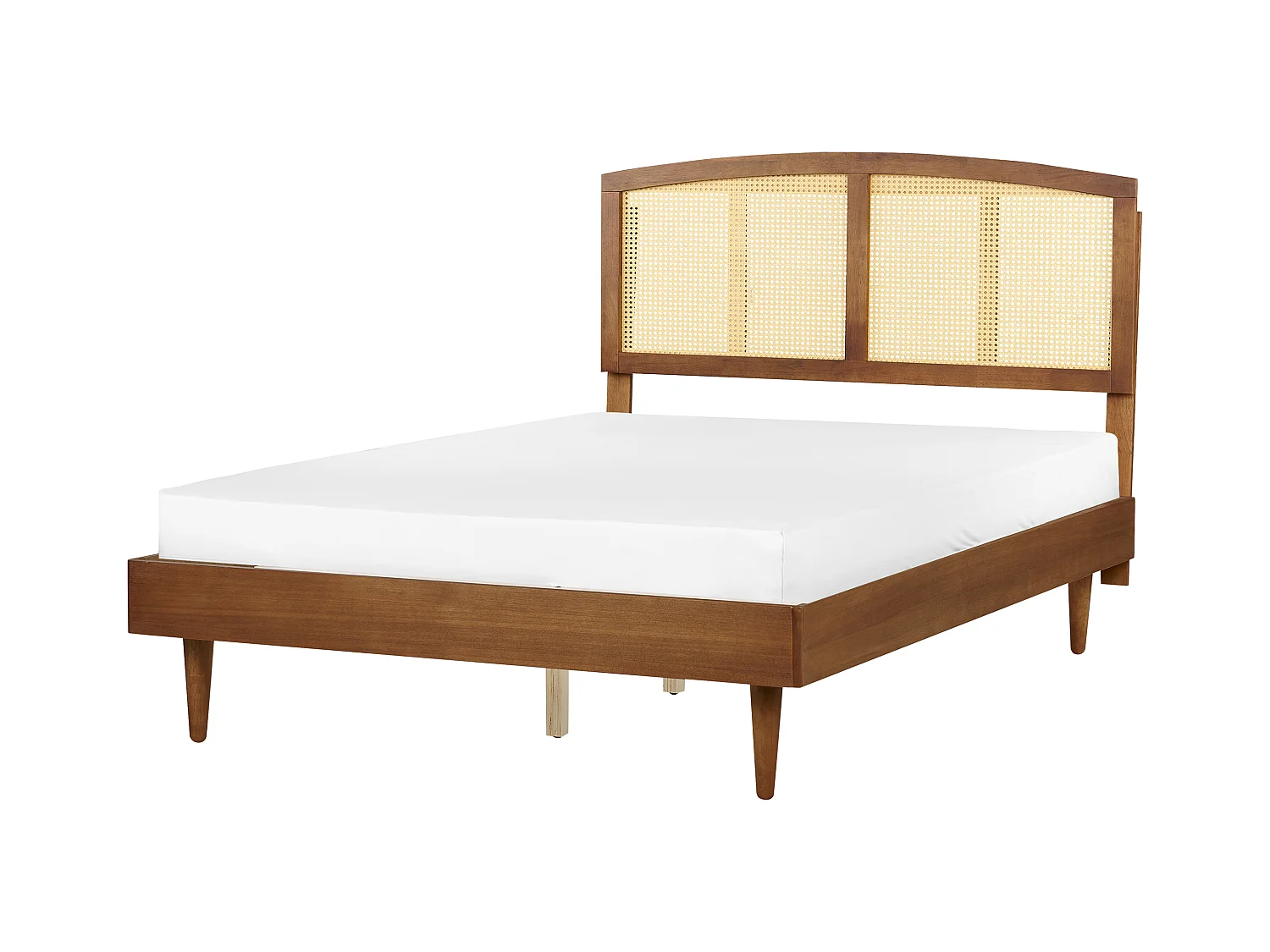 Lit avec LED Rotin VARZY 140 x 200 cm Marron