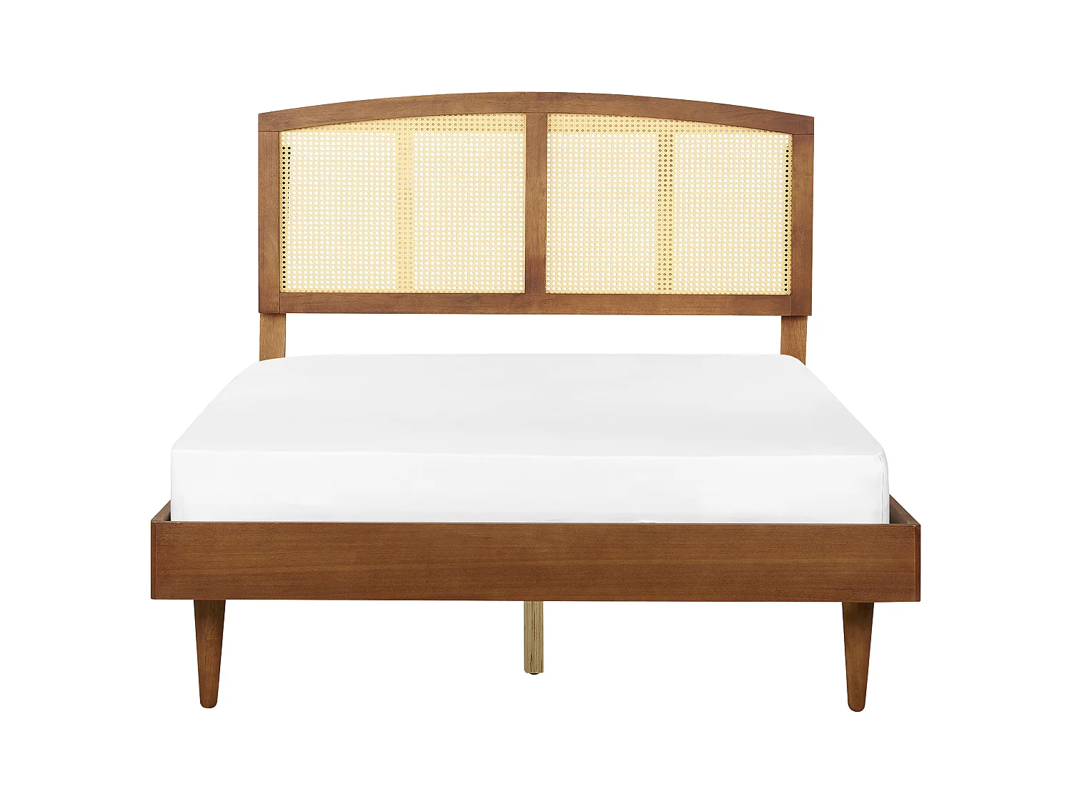 Lit avec LED Rotin VARZY 140 x 200 cm Marron