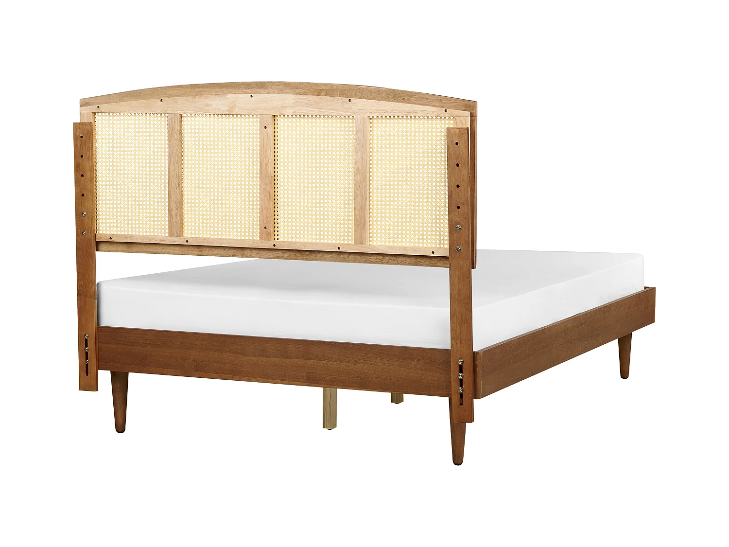 Lit avec LED Rotin VARZY 140 x 200 cm Marron