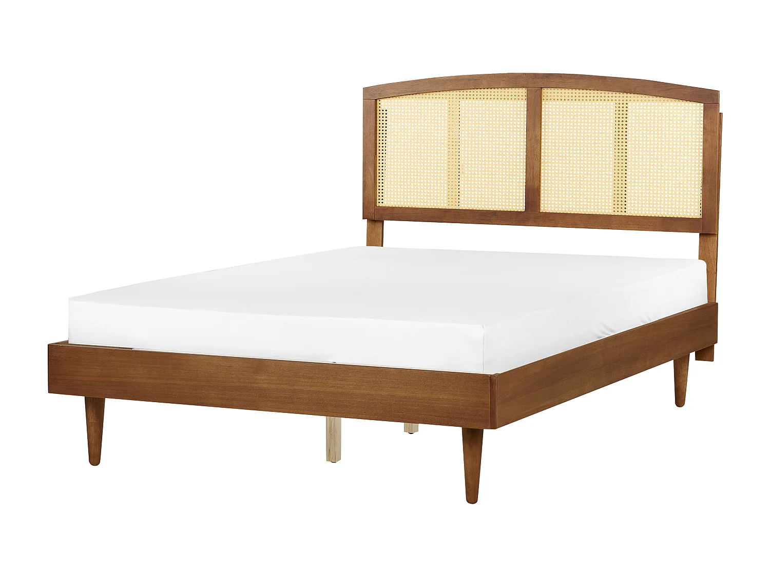 Lit avec LED Rotin VARZY 140 x 200 cm Marron