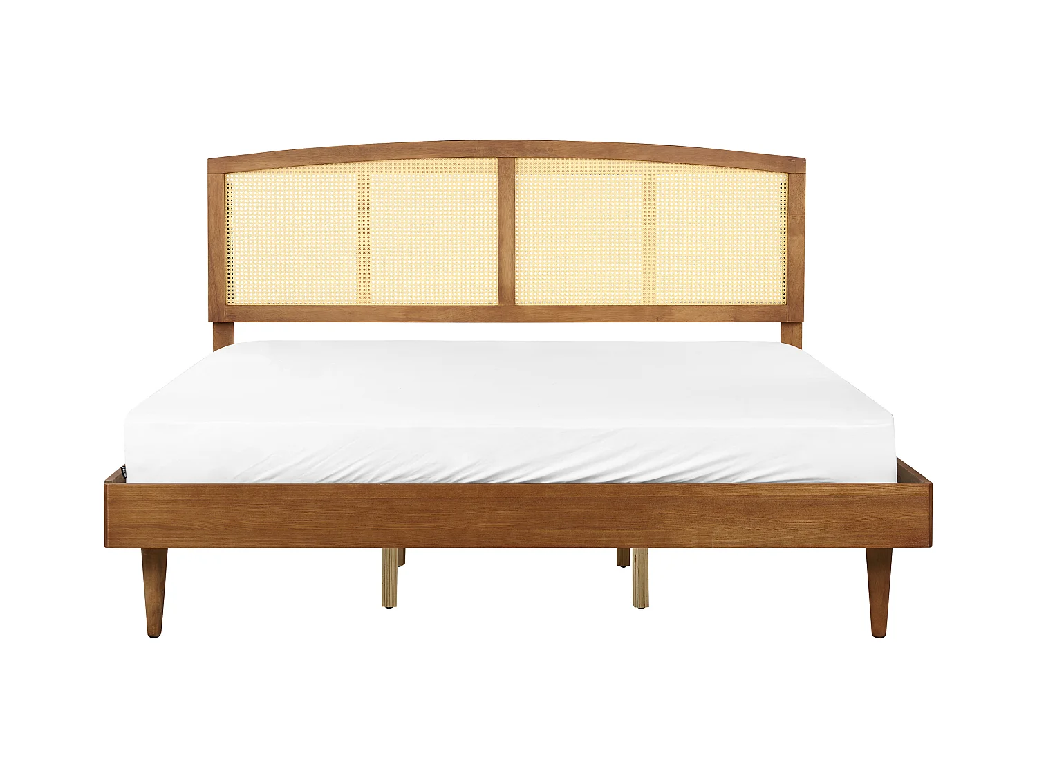 Lit avec LED Rotin VARZY 180 x 200 cm Marron