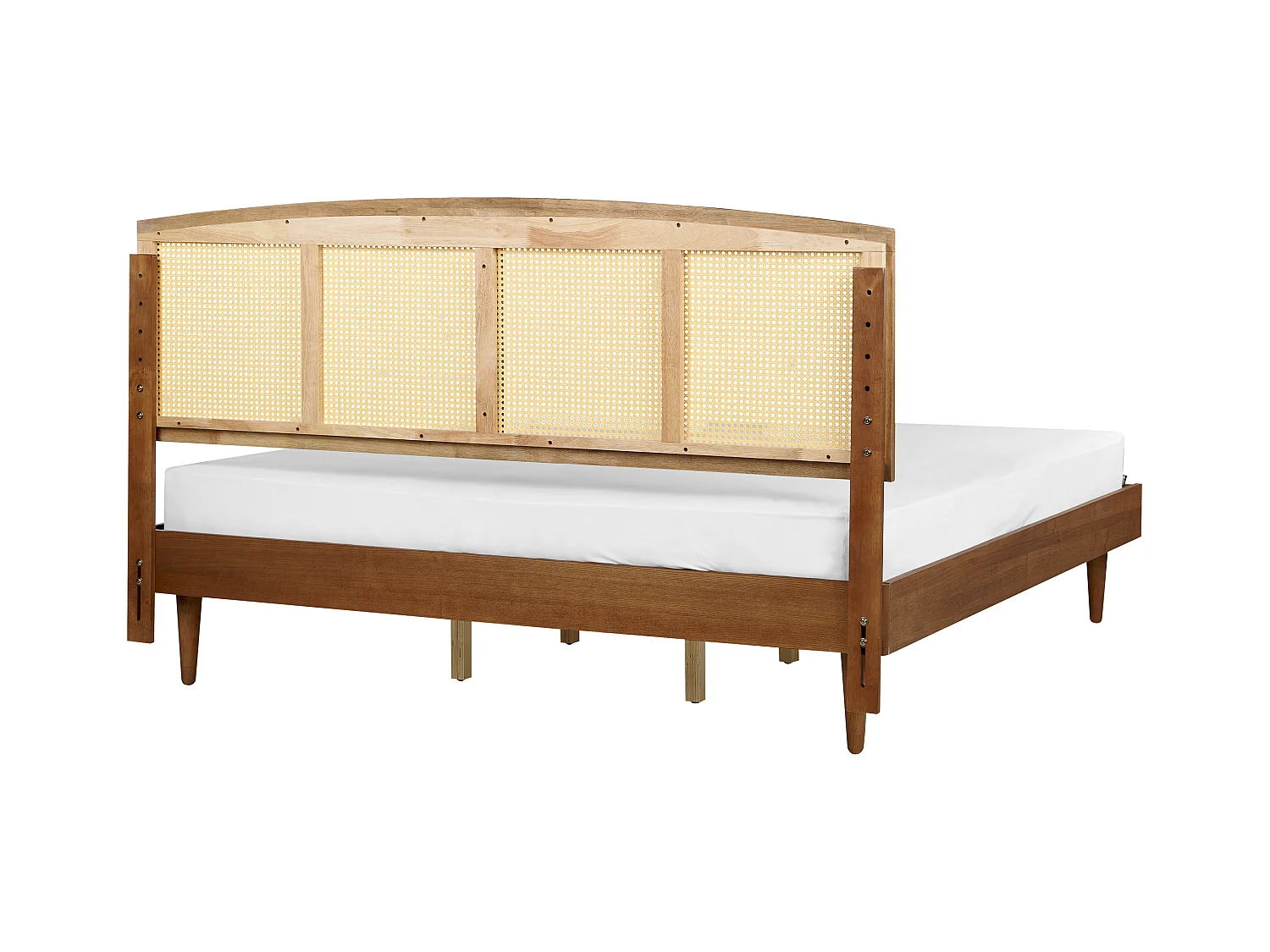 Lit avec LED Rotin VARZY 180 x 200 cm Marron