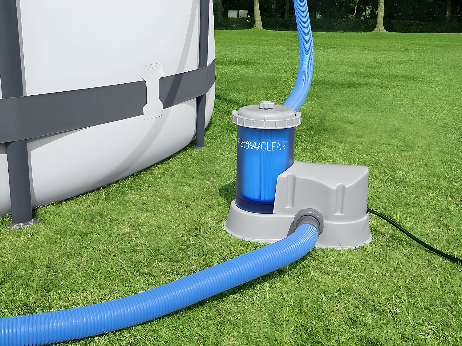 Depuradora de Filtro de Cartucho para Piscinas Desmontables Bestway 5.678 l/h Transparente