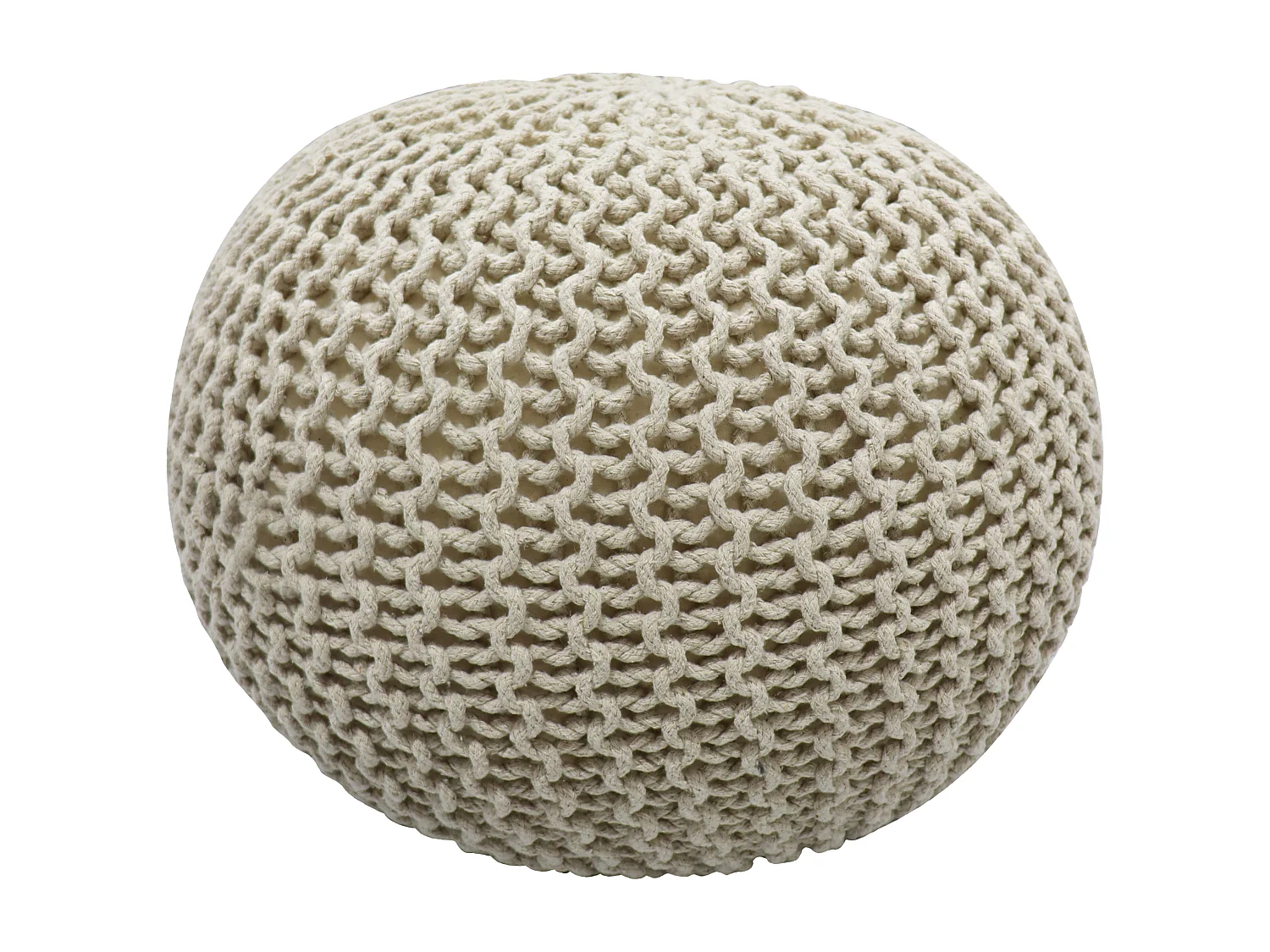 Hocker rund - Rattan - Beige - MADALO