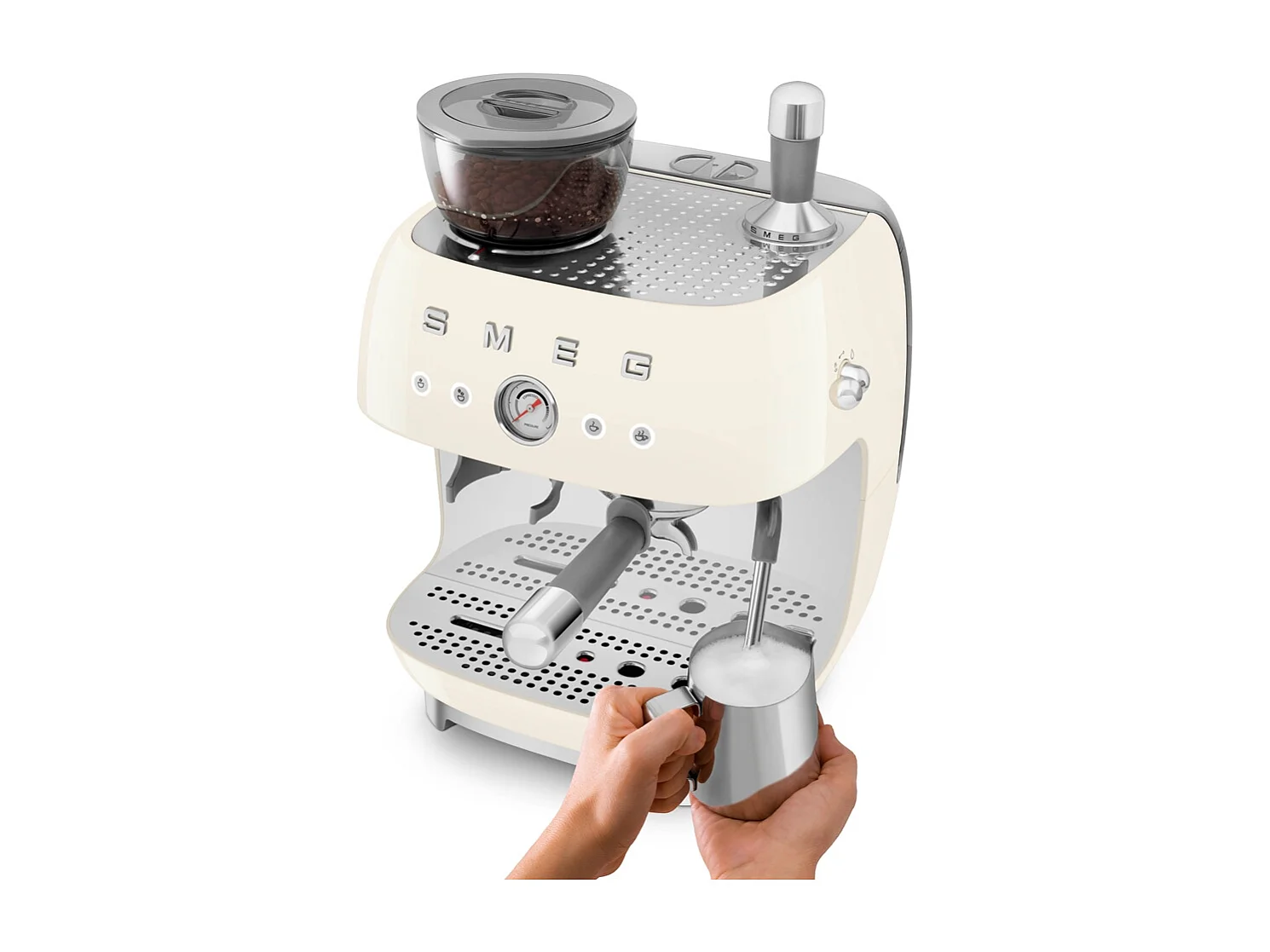 Machine à café combinée Expresso Années 50 crème