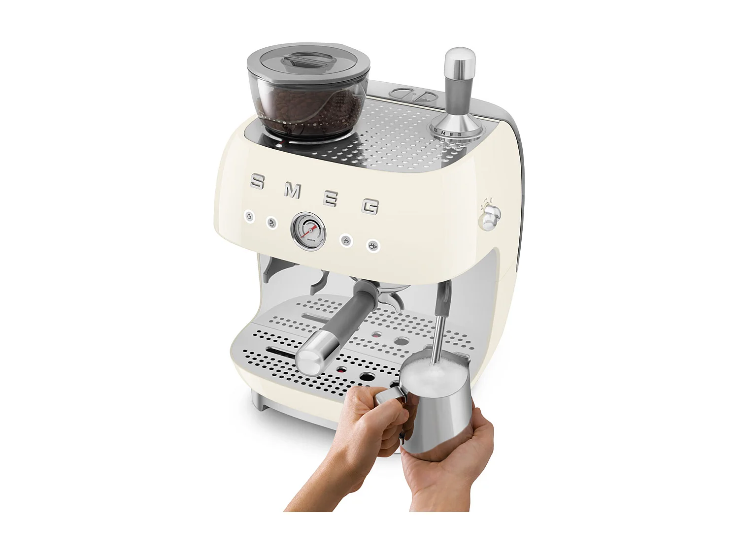 Machine à café combinée Expresso Années 50 crème