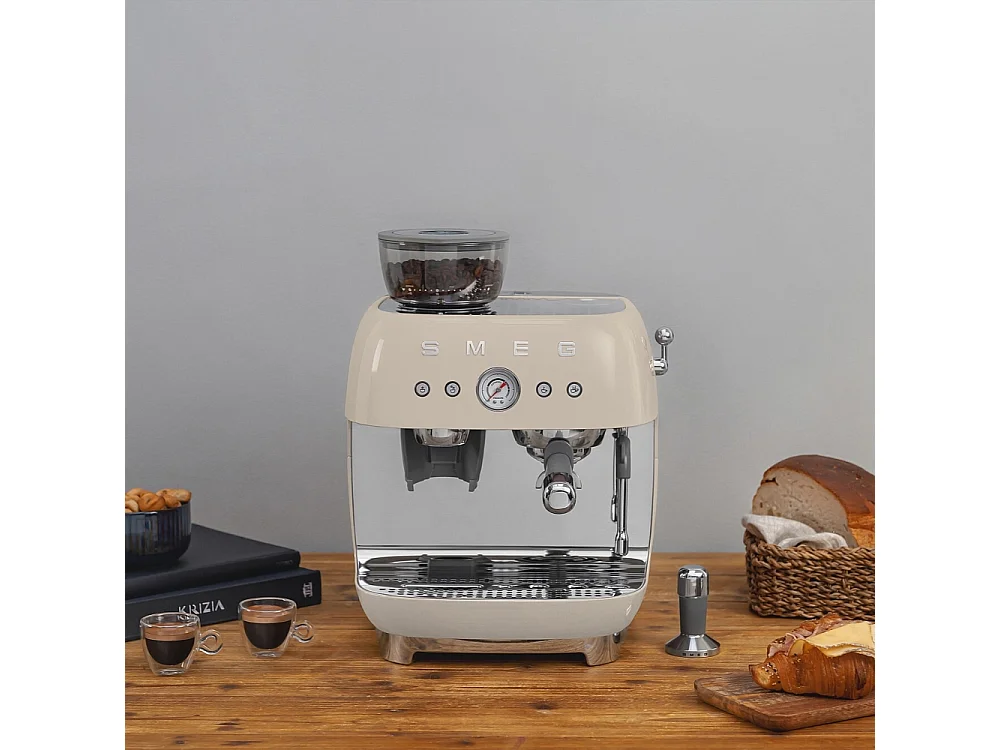 Machine à café combinée Expresso Années 50 crème