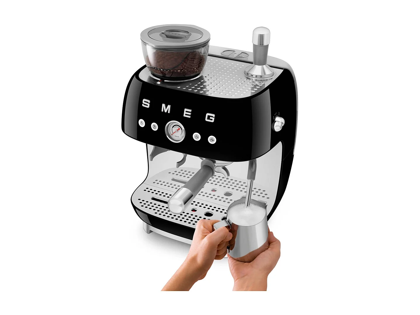 Machine à café combinée Expresso Années 50 noir