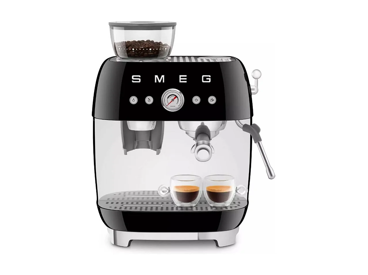 Machine à café combinée Expresso Années 50 noir