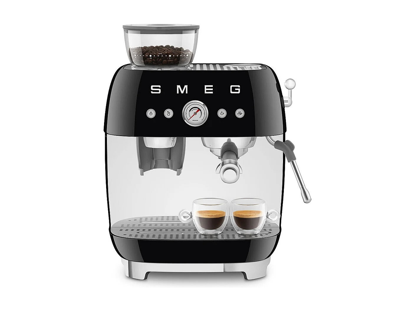 Machine à café combinée Expresso Années 50 noir