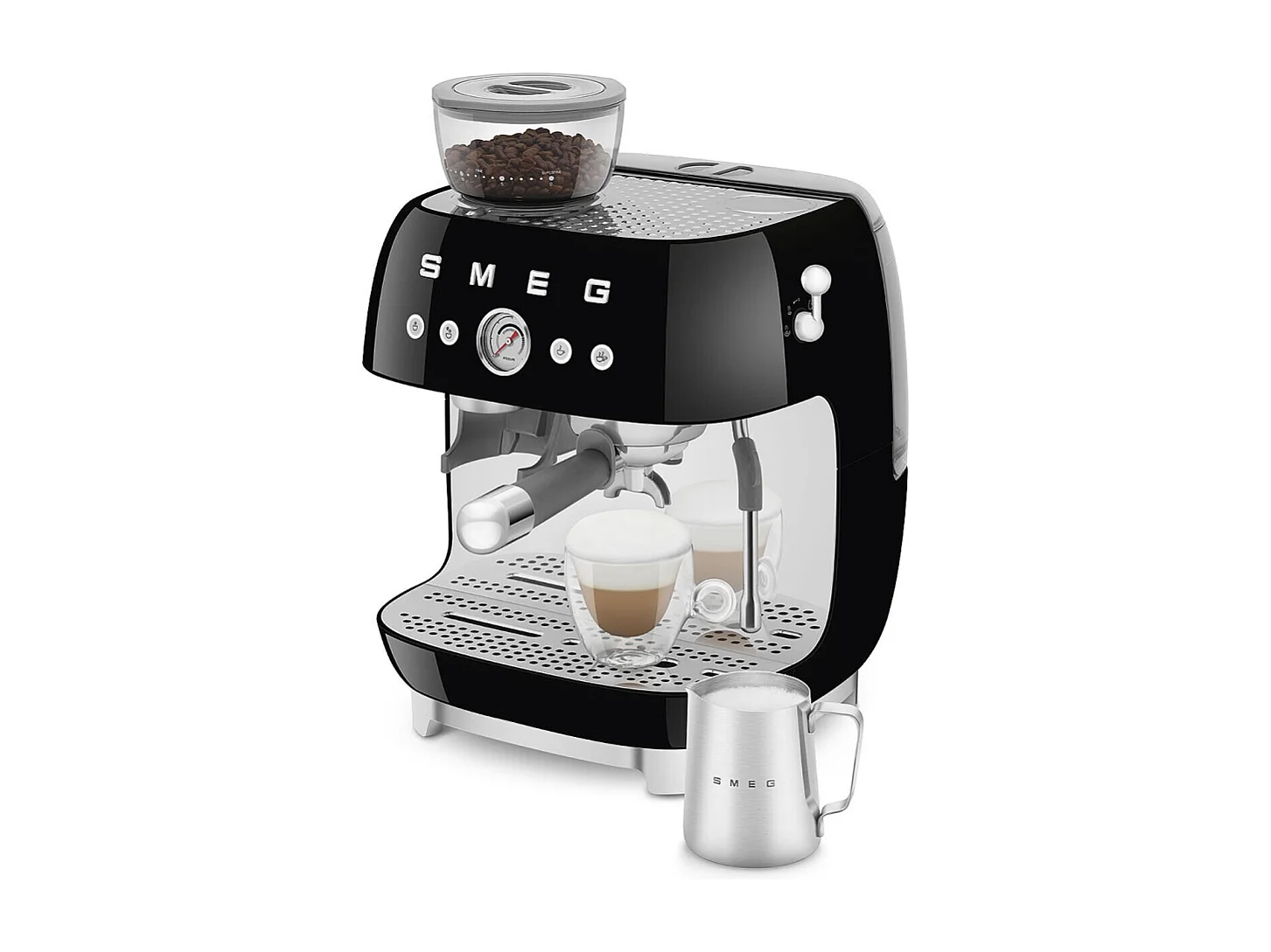 Machine à café combinée Expresso Années 50 noir