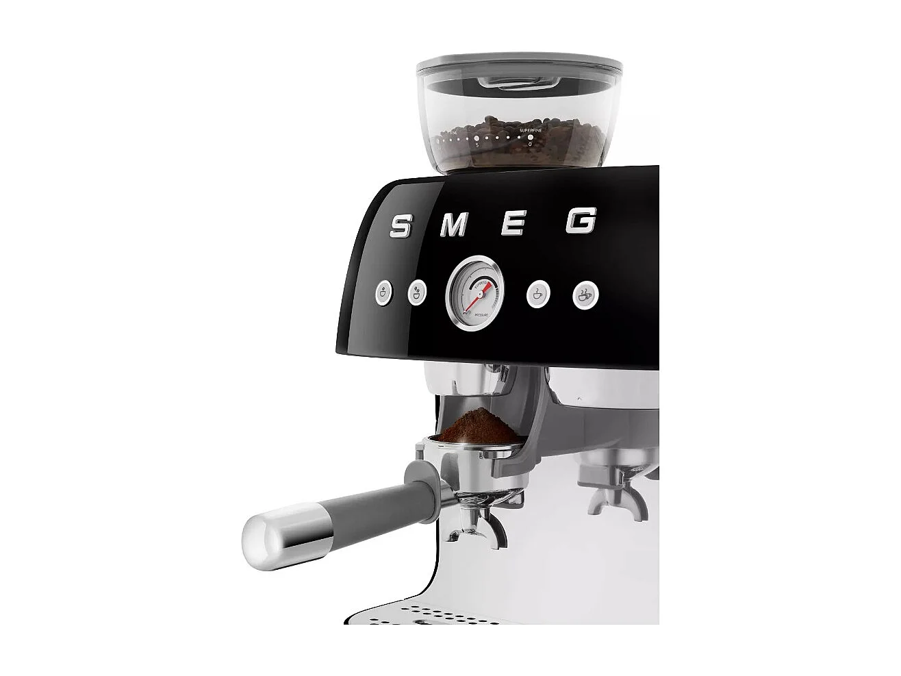 Machine à café combinée Expresso Années 50 noir